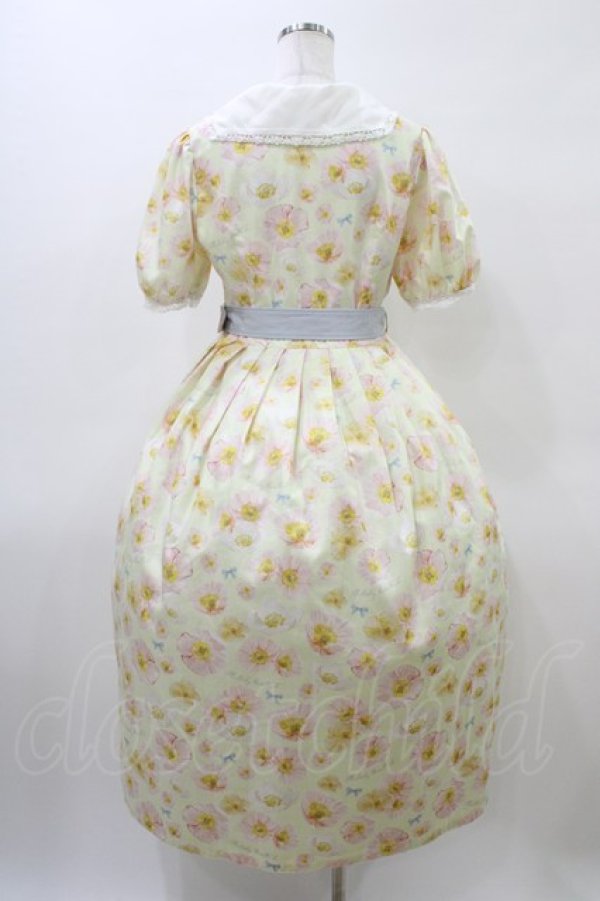 画像2: Melody BasKet / Blooming poppyフロントボタンワンピース M イエロー H-26-04-02-1017-LO-OP-KB-ZH (2)