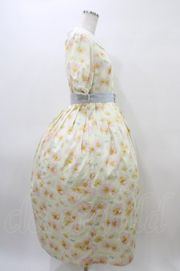 画像3: Melody BasKet / Blooming poppyフロントボタンワンピース M イエロー H-26-04-02-1017-LO-OP-KB-ZH (3)