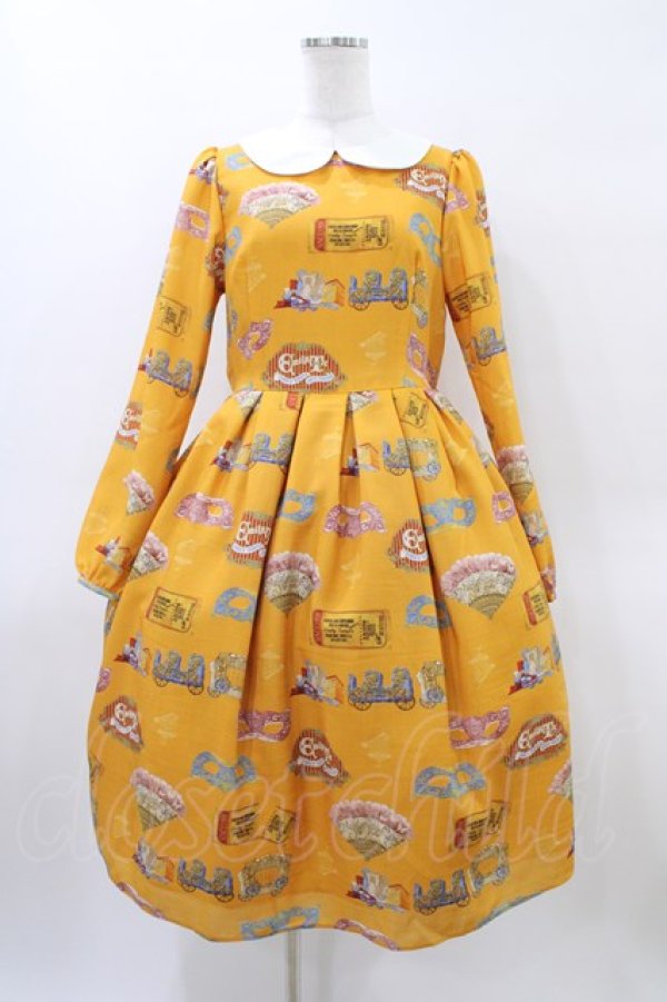 画像1: Emily Temple cute / CIRCLEロングスリーブワンピース  オレンジ H-26-04-02-1018-ET-OP-KB-ZH (1)