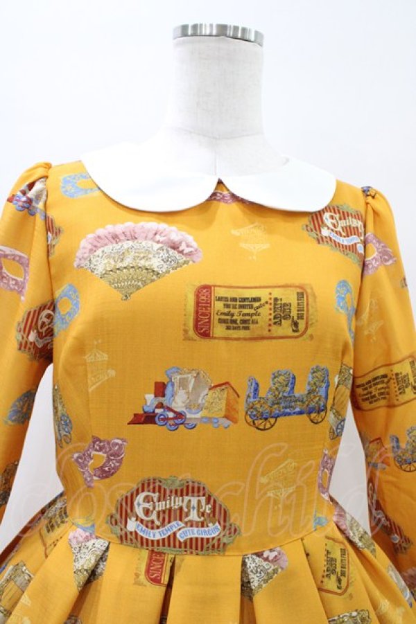 画像4: Emily Temple cute / CIRCLEロングスリーブワンピース  オレンジ H-26-04-02-1018-ET-OP-KB-ZH (4)