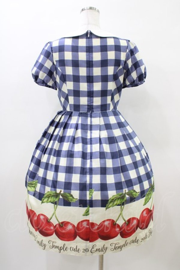 画像2: Emily Temple cute / アニバーサリーチェリーワンピース  青 H-26-04-02-1020-ET-OP-KB-ZH (2)
