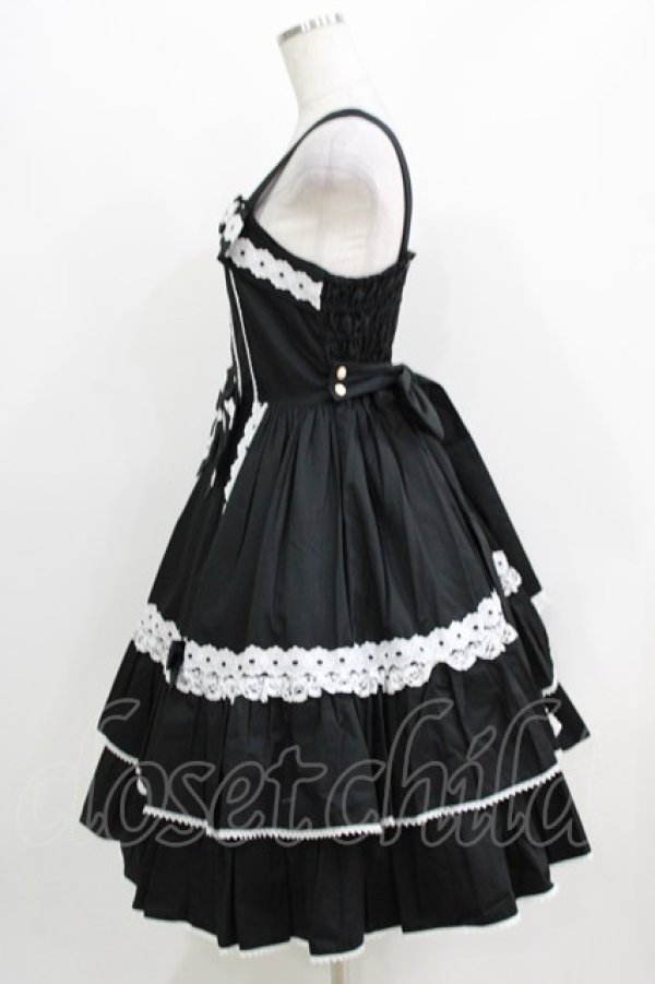 画像2: metamorphose / メアリーはしごレースジャンパースカート サイズ1 ブラック H-26-04-02-001-ME-OP-NS-ZH (2)