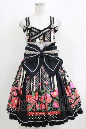 画像: metamorphose / おとめの恋つばき タックジャンパースカート サイズ1 ブラック H-26-04-02-006-ME-OP-NS-ZH