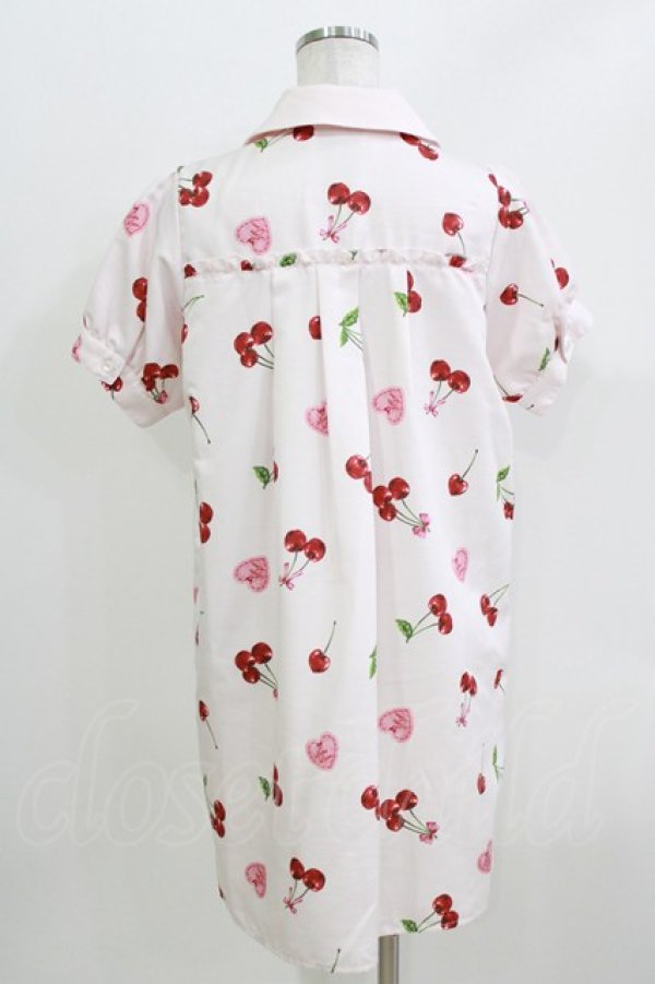 画像3: Ank Rouge / Lacy Heart Cherryシャツワンピース M オフ H-26-04-02-050-CA-OP-NS-ZH (3)