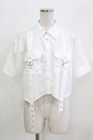 画像: axes femme / ハトメ使タブショートシャツ Free オフ H-26-04-02-054-AX-BL-NS-ZH