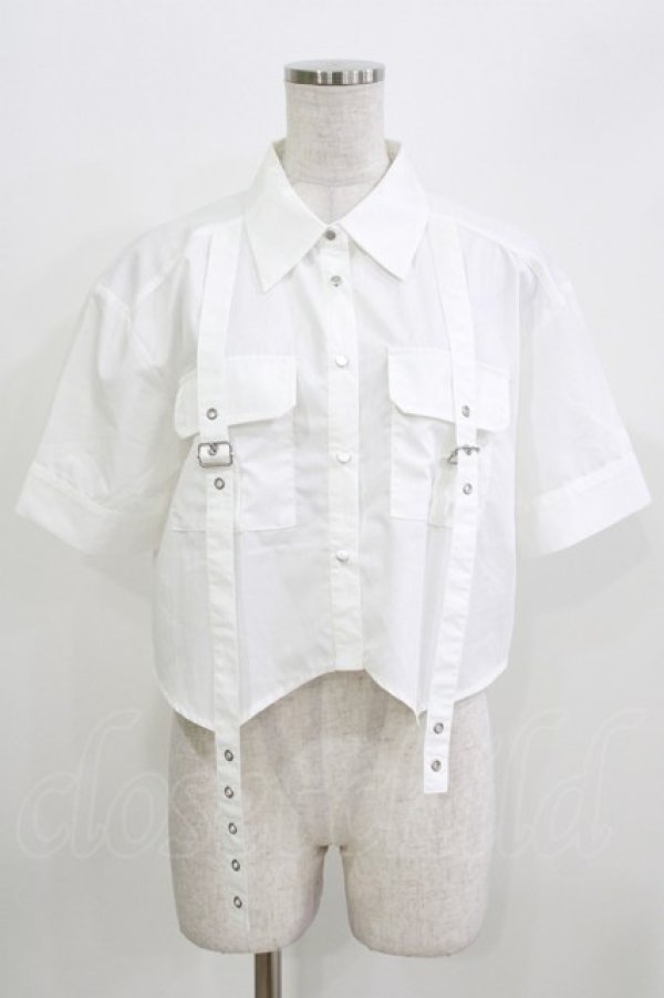 画像1: axes femme / ハトメ使タブショートシャツ Free オフ H-26-04-02-054-AX-BL-NS-ZH (1)