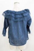 画像3: an another angelus / レース使いオフショルケーププルオーバーブラウス Free BLUE H-26-04-02-056-CA-BL-NS-ZH (3)