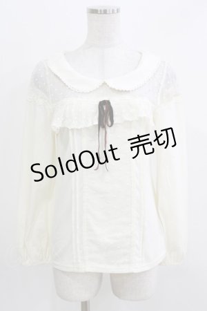 画像: LIZ LISA / ドットチュール切替トップス Free 生成り H-26-04-02-058-LO-TO-NS-ZH