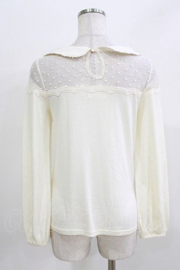 画像3: LIZ LISA / ドットチュール切替トップス Free 生成り H-26-04-02-058-LO-TO-NS-ZH (3)