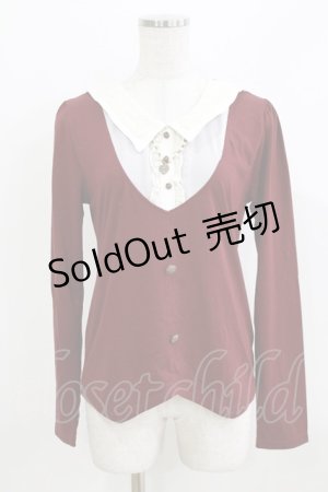 画像: axes femme / ヨーク切り替えプルオーバー M ワイン H-26-04-02-059-AX-TO-NS-ZH