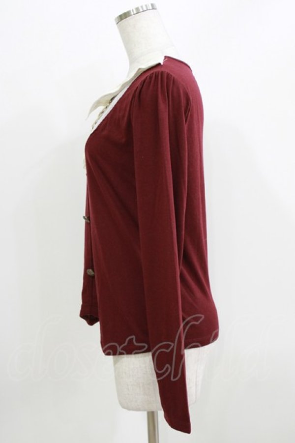 画像2: axes femme / ヨーク切り替えプルオーバー M ワイン H-26-04-02-059-AX-TO-NS-ZH (2)