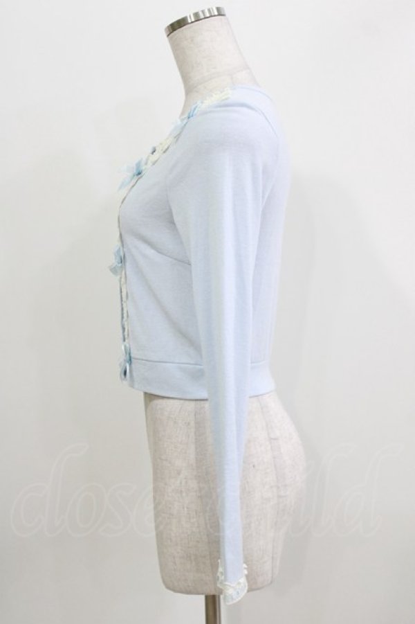 画像2: LIZ LISA / ストライプリボンカーディガン Free サックス H-26-04-02-060-LO-TO-NS-ZH (2)