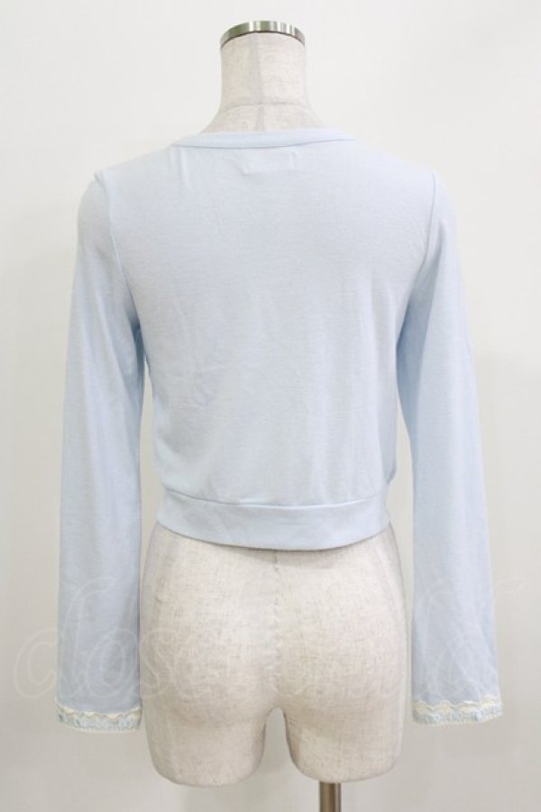 画像3: LIZ LISA / ストライプリボンカーディガン Free サックス H-26-04-02-060-LO-TO-NS-ZH (3)