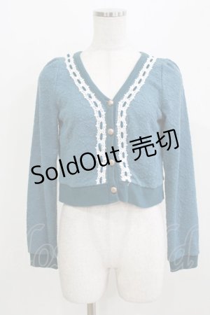 画像: LIZ LISA / はしごレースカーディガン Free ブルーグリーン H-26-04-02-061-LO-TO-NS-ZH
