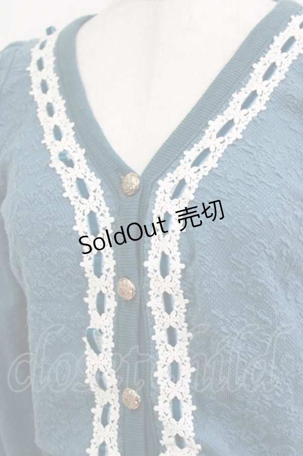 画像4: LIZ LISA / はしごレースカーディガン Free ブルーグリーン H-26-04-02-061-LO-TO-NS-ZH (4)