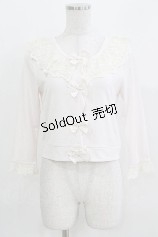 画像1: LIZ LISA / ドットリボンカーディガン Free ピンク H-26-04-02-062-LO-TO-NS-ZH (1)