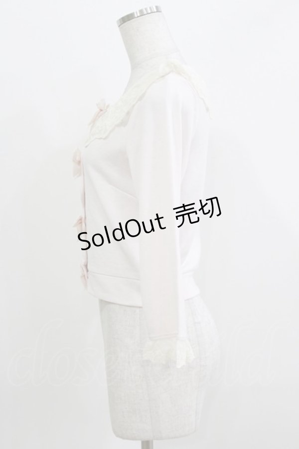 画像2: LIZ LISA / ドットリボンカーディガン Free ピンク H-26-04-02-062-LO-TO-NS-ZH (2)