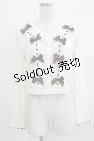 画像: LIZ LISA / リボンカーディガン Free オフ/ブラウン H-26-04-02-063-LO-TO-NS-ZH