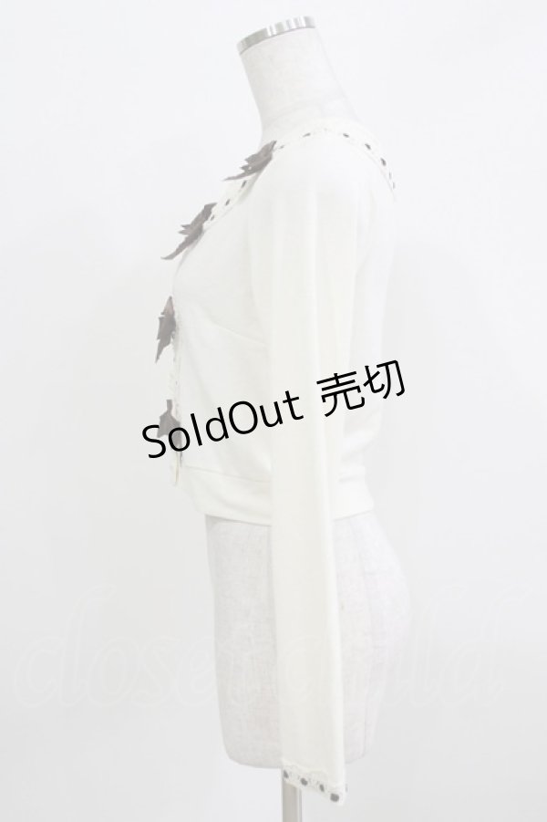 画像2: LIZ LISA / リボンカーディガン Free オフ/ブラウン H-26-04-02-063-LO-TO-NS-ZH (2)