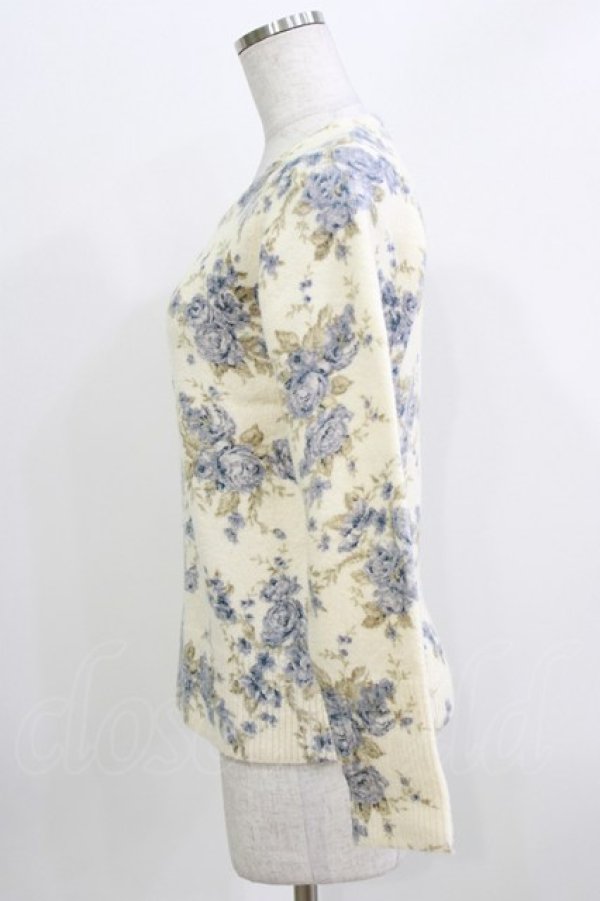 画像2: an another angelus / ローズプリントニットプルオーバー Free L/BLUE H-26-04-02-065-CA-TO-NS-ZH (2)