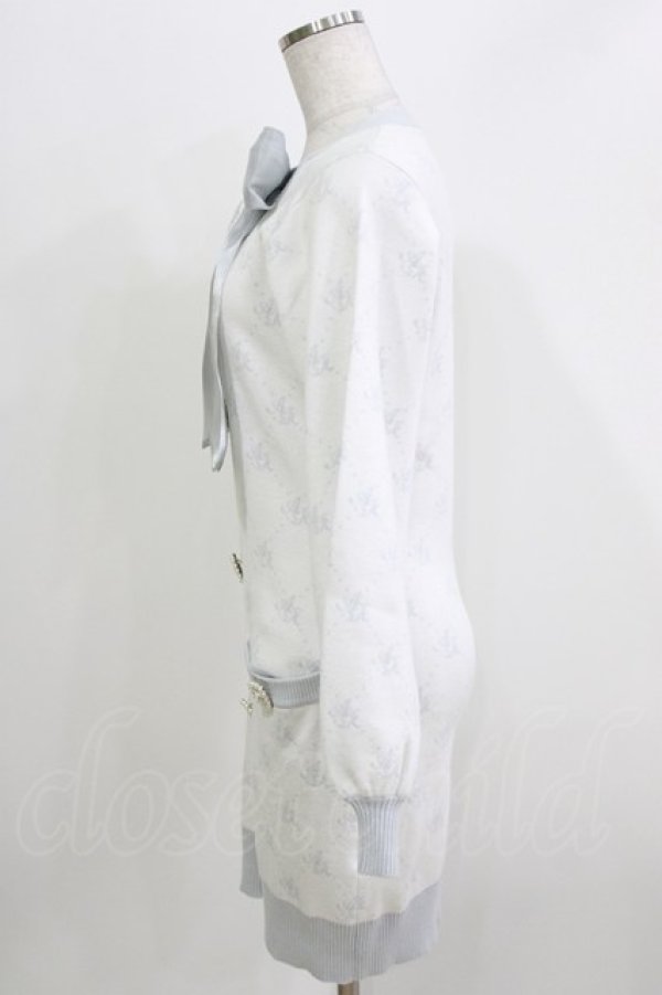 画像2: Ank Rouge / モノグラムニットカーデライクワンピース M オフ/サックス H-26-04-02-066-CA-OP-NS-ZH (2)