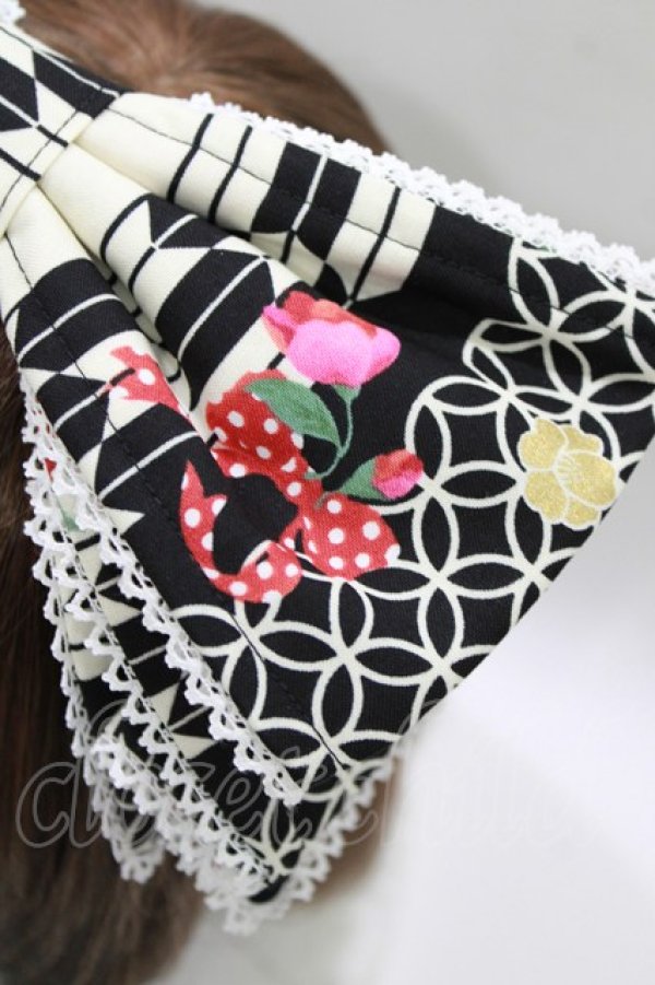 画像2: metamorphose / おとめの恋つばき リボンヘッドドレス  ブラック H-26-04-02-077-ME-AC-NS-ZH (2)