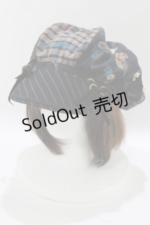 画像: 星箱Works / 小鳥郵便　２Wayピークドキャップ  ブラウン/ブルー H-26-04-02-078-0-AC-NS-ZH