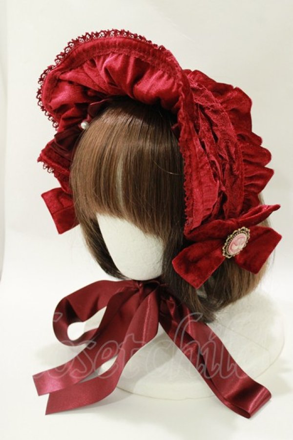 画像4: metamorphose / 【プラスサイズ】オリヴィアプリンセスベロアドレスセット プラスサイズ ボルドー H-26-04-02-009-ME-OP-NS-ZH (4)