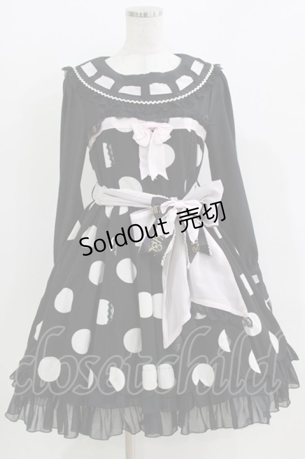 画像1: BABY,THE STARS SHINE BRIGHT / Sweetheart Sweet Dotワンピース Free ブラック H-26-04-02-013-BA-OP-NS-ZH (1)
