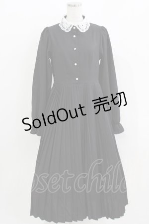 画像: m petit by misako / AM*レースエリプリーツワンピース M ブラック H-26-04-02-019-LO-OP-NS-ZH