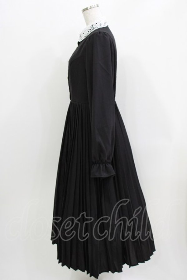 画像2: m petit by misako / AM*レースエリプリーツワンピース M ブラック H-26-04-02-019-LO-OP-NS-ZH (2)