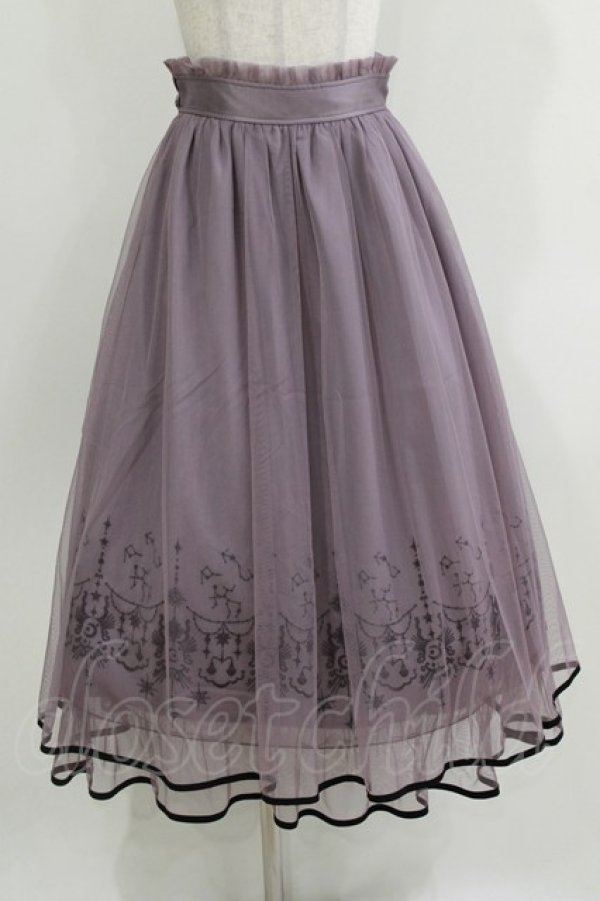 画像1: axes femme / ステラートフロッキーＰＴスカート Free ラベンダー H-26-04-02-022-AX-SK-NS-ZH (1)