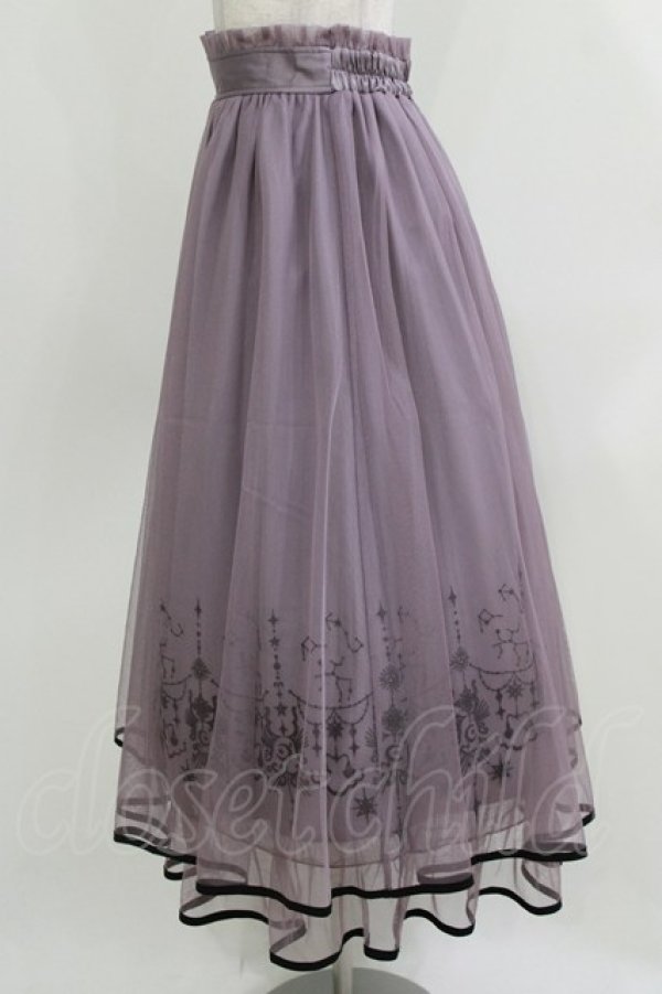 画像2: axes femme / ステラートフロッキーＰＴスカート Free ラベンダー H-26-04-02-022-AX-SK-NS-ZH (2)