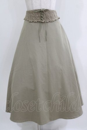 画像: an another angelus / ウエストレースコルセットフレアースカート Free GREEN H-26-04-02-023-CA-SK-NS-ZH