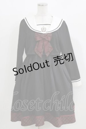 画像: Amavel / Classique Emblem Setup風セーラーミドル丈ワンピース Free ネイビー H-26-04-02-024-CA-OP-NS-ZH