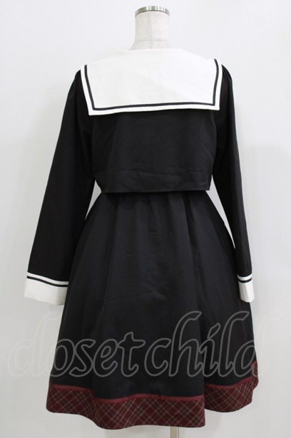 画像3: Amavel / Classique Emblem Setup風セーラーミドル丈ワンピース Free ネイビー H-26-04-02-024-CA-OP-NS-ZH (3)