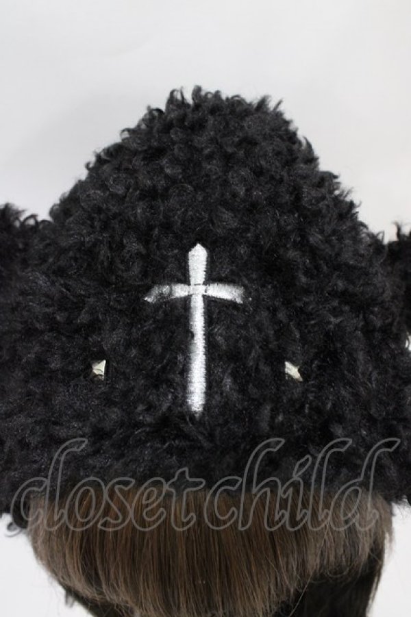 画像3: DimMoire / 子羊ちゃんもこもこキャップ  ブラック H-26-04-03-004-0-AC-KB-ZH (3)