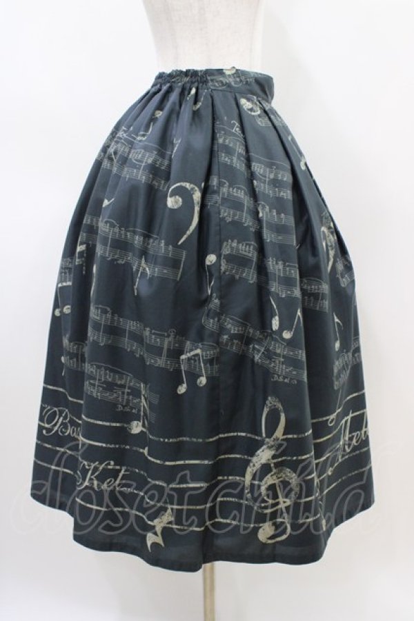 画像3: Melody BasKet / Ensemble Melodyスカート  ブラック H-26-04-03-032-LO-SK-KB-ZH (3)