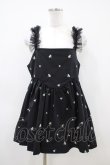 画像1: Candy Stripper / TINY FLOWER MINI ONE-PIECE  ブラック H-26-04-03-047-PU-OP-KB-ZH (1)
