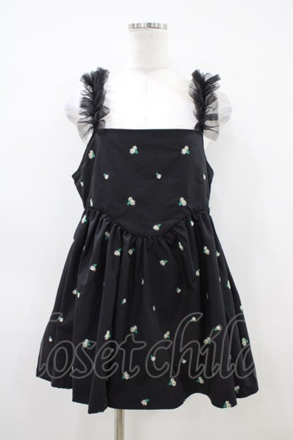 画像1: Candy Stripper / TINY FLOWER MINI ONE-PIECE  ブラック H-26-04-03-047-PU-OP-KB-ZH (1)