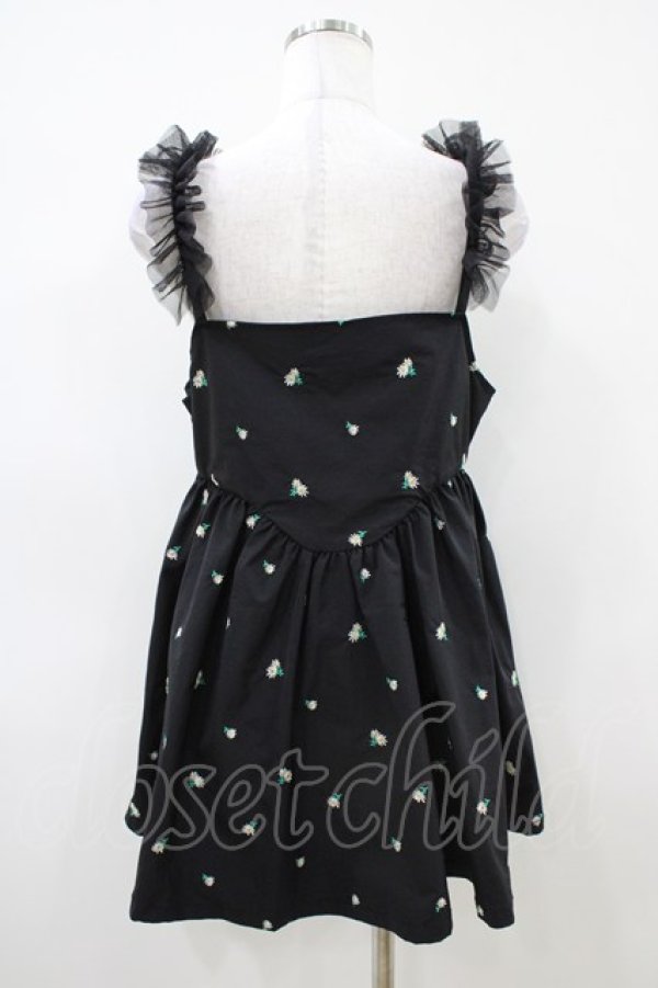 画像2: Candy Stripper / TINY FLOWER MINI ONE-PIECE  ブラック H-26-04-03-047-PU-OP-KB-ZH (2)
