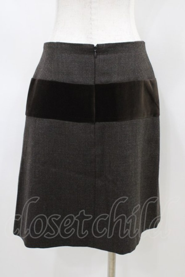 画像2: Jane Marple / ベルベットリボンスカート  ブラウン H-26-04-03-048-JM-SK-KB-ZH (2)