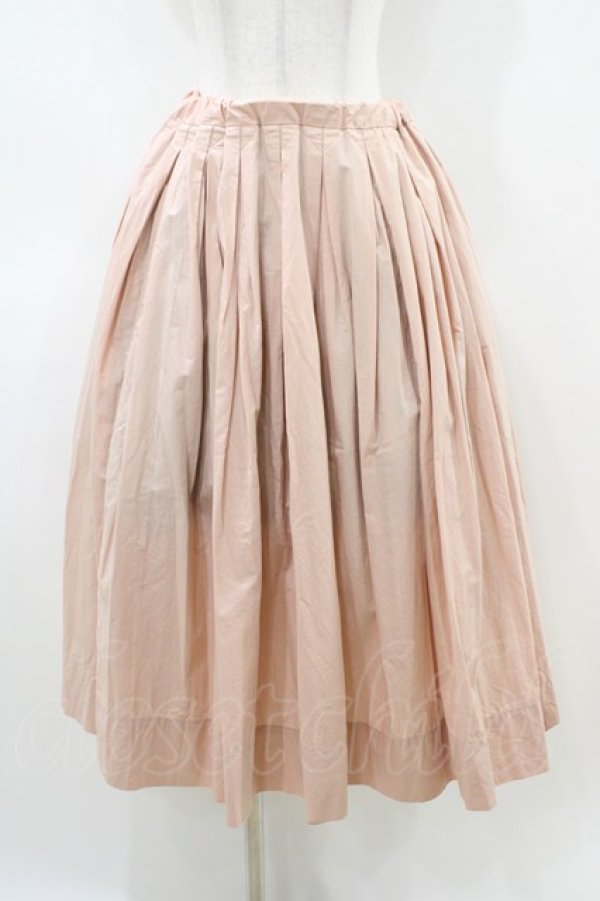 画像1: Jane Marple Dans Le Salon / Cotton linen cloth quatre tuck skirt  Pink H-26-04-03-051-JM-SK-KB-ZH (1)