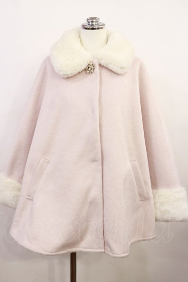 画像1: evelyn / ビジューポンチョコート Free ピンク H-26-04-03-1036-LO-CO-NS-ZH (1)