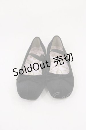 画像: m petit by misako / NINA’Sコラボ ベロアパンプス M ブラック H-26-04-03-1044-LO-SH-NS-ZH