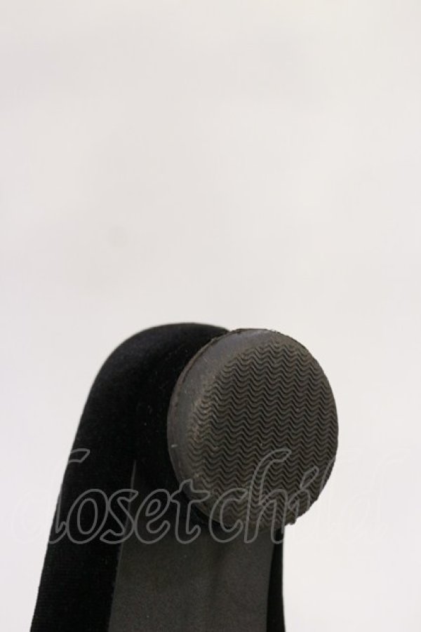 画像4: m petit by misako / NINA’Sコラボ ベロアパンプス M ブラック H-26-04-03-1044-LO-SH-NS-ZH (4)