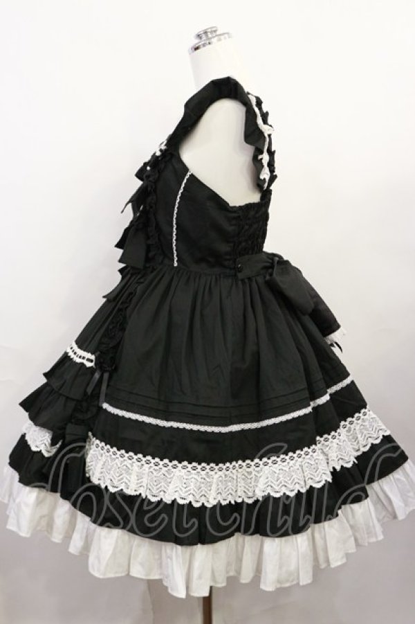 画像2: Angelic Pretty / Sweetフリルジャンパースカート Free ブラック H-26-04-03-1001-AP-OP-NS-ZH (2)