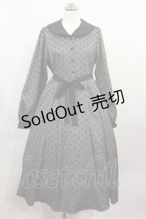 画像: m petit by misako / AOKドットフロッキーワンピース S グレー H-26-04-03-1007-LO-OP-NS-ZH