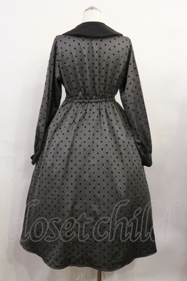 画像2: m petit by misako / AOKドットフロッキーワンピース S グレー H-26-04-03-1007-LO-OP-NS-ZH (2)