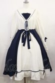 画像1: Favorite / フィッシュテールワンピース XL オフ/ネイビー H-26-04-03-1010-LO-OP-NS-ZH (1)
